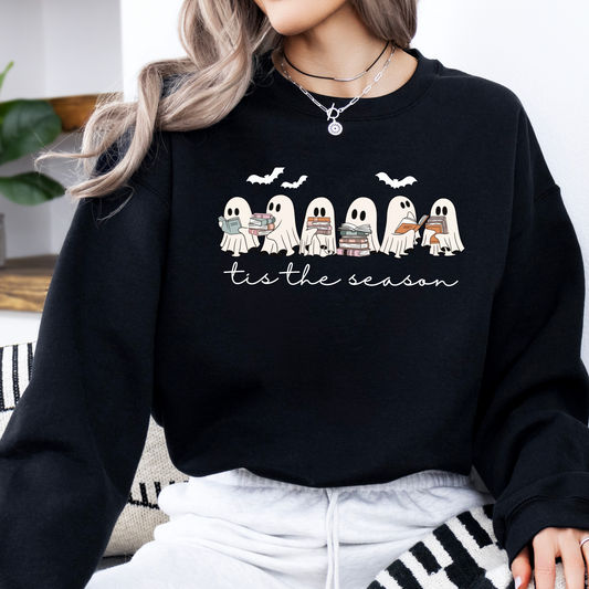 Tis the Season Ghost Books Bats Sweatshirt/Tshirt