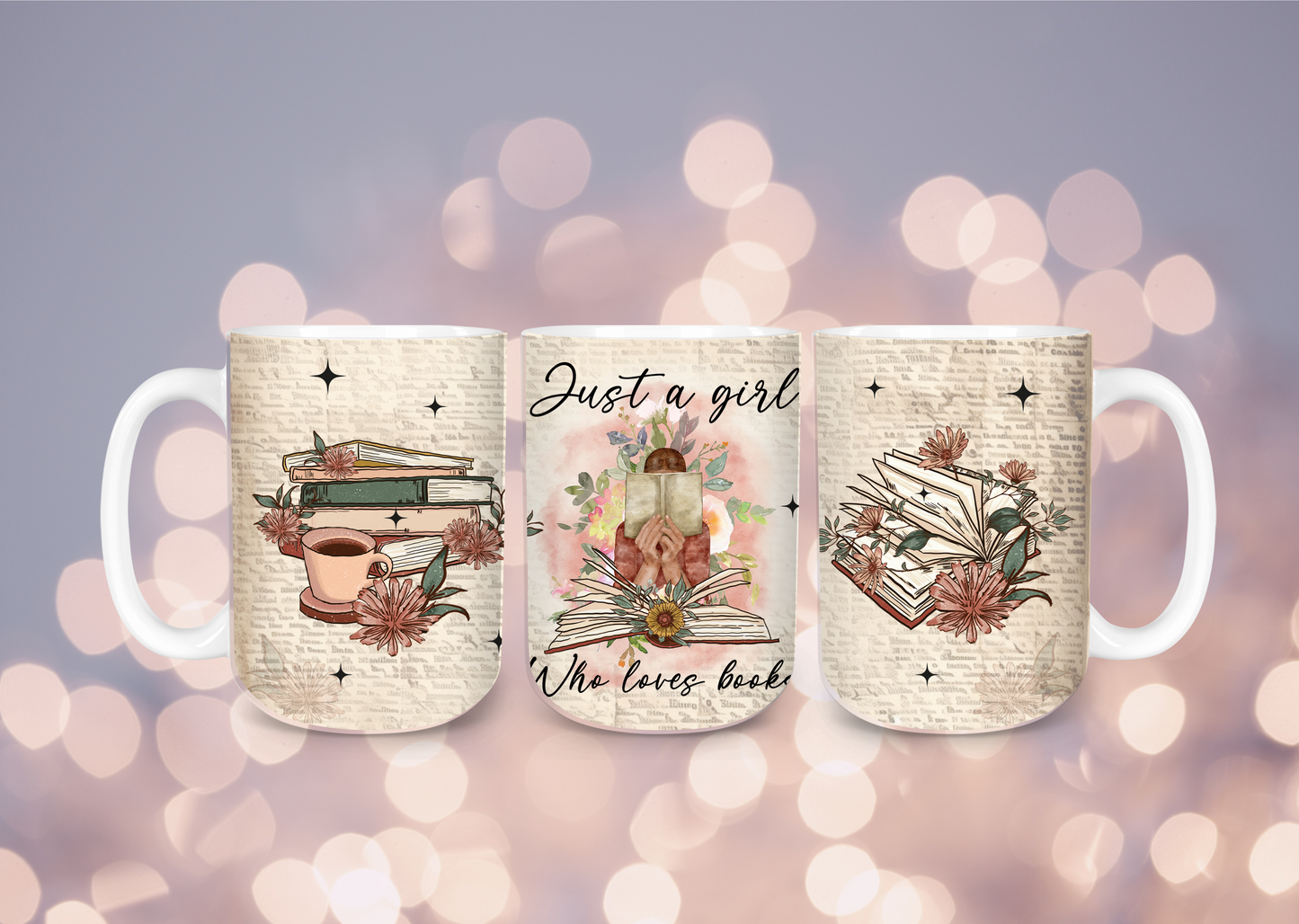 15oz Just a Girl Who Loves Books Mug