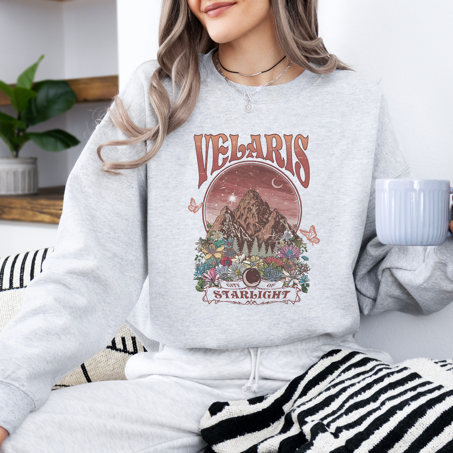 ACOTAR Velaris Double sided Crew neck Sweatshirt