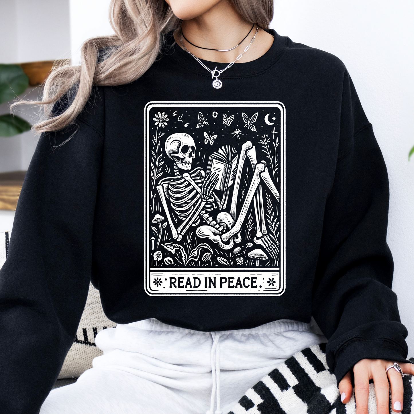 Read in Peace Tarot Card Sweatshirt/Tshirt