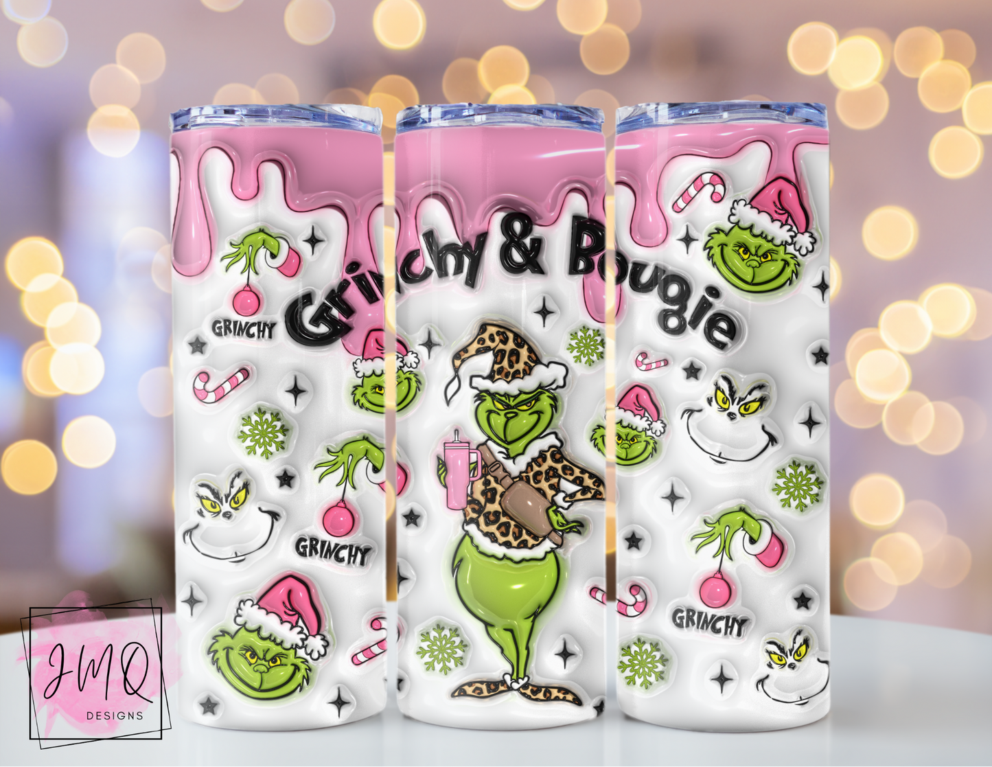 20 oz Skinny Tumbler Grinch