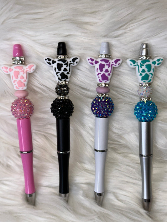 Cow Beaded Pen