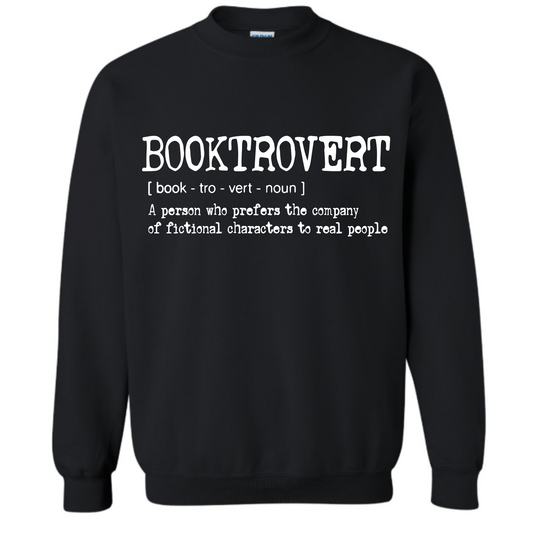 Double Sided Booktrovert  Sweatshirt