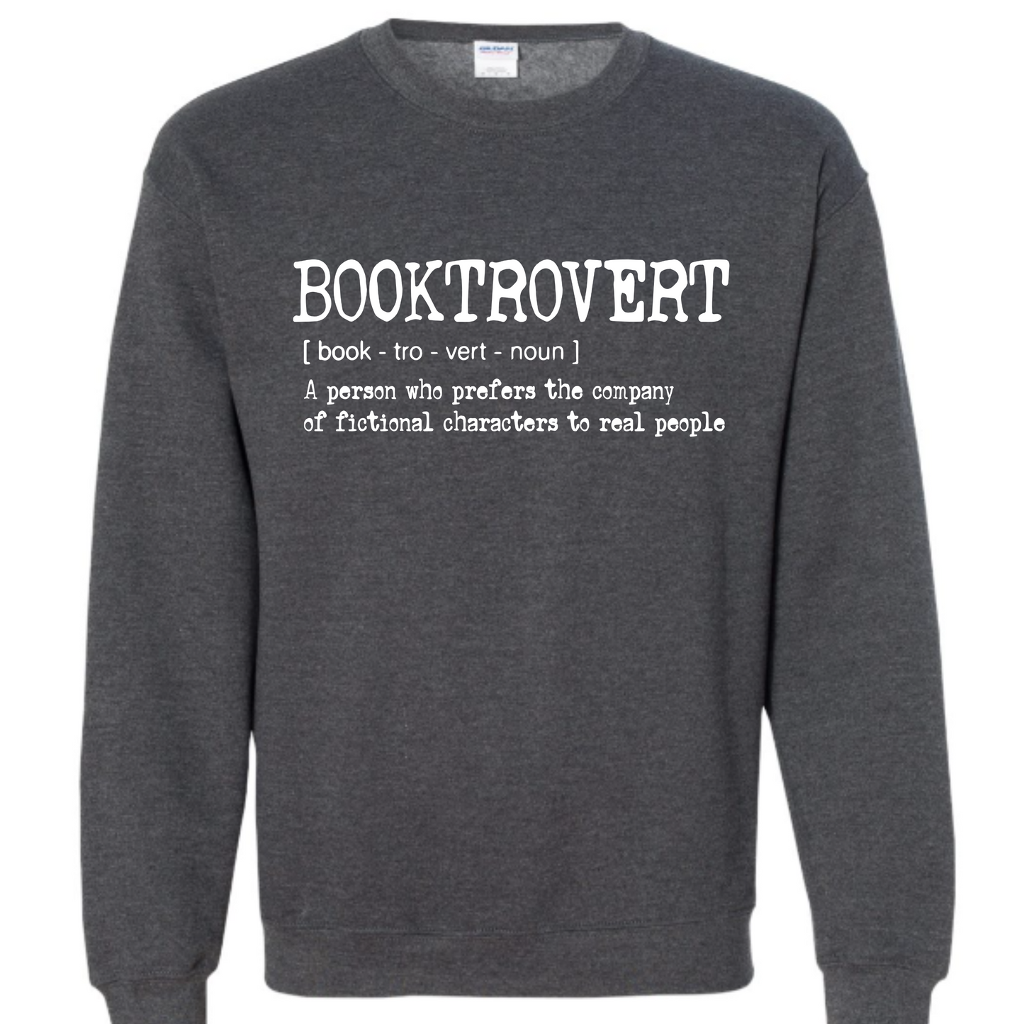 Double Sided Booktrovert  Sweatshirt