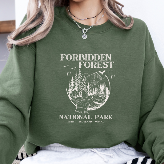 Harry Potter Forbidden Forest Double Sided Crew Sweatshirt