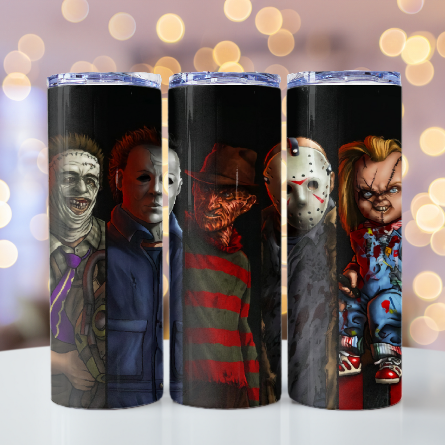 20 oz Skinny Tumbler Halloween Friends