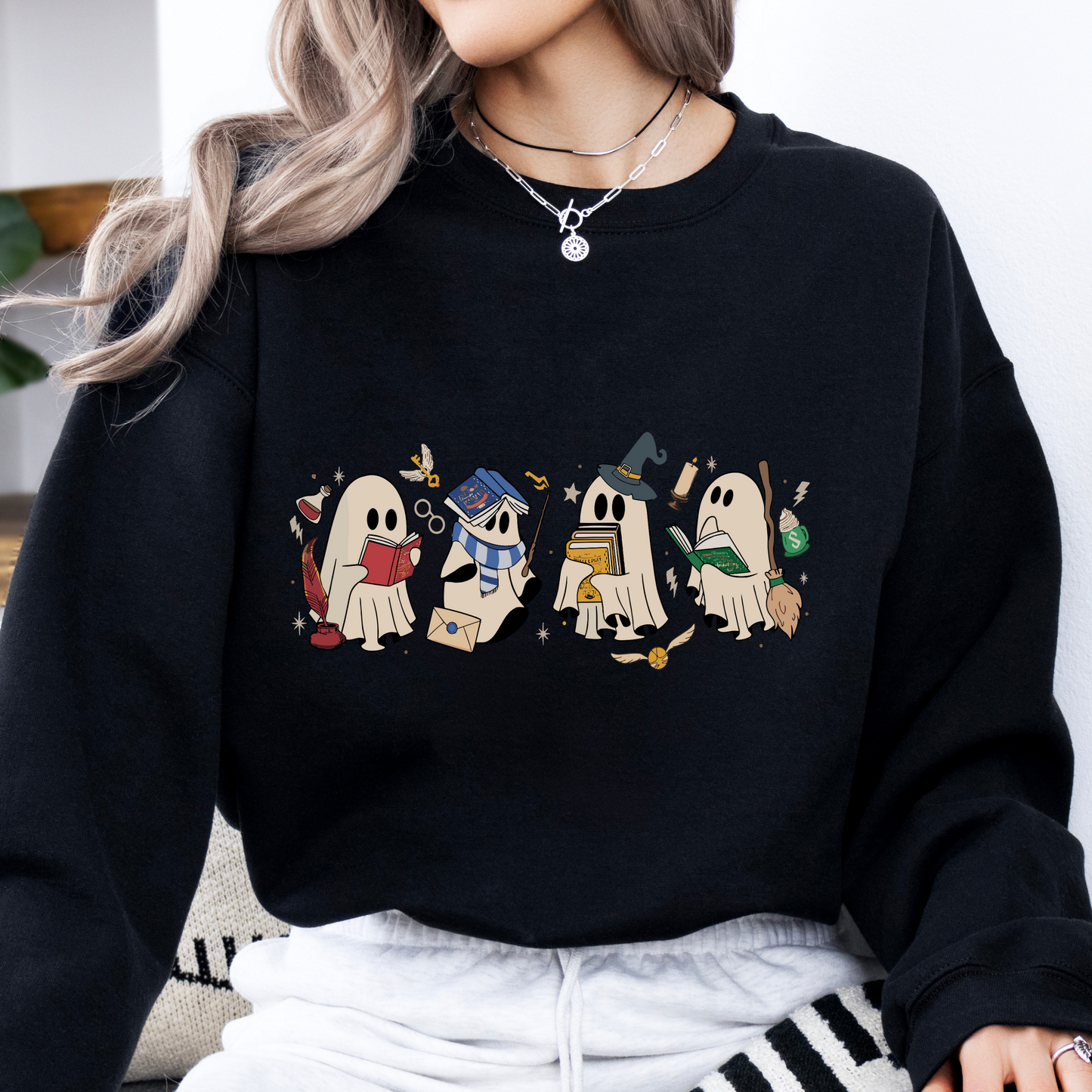 Harry Potter Ghost Books Sweatshirt